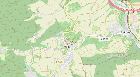 Excursiebestemming op kaart