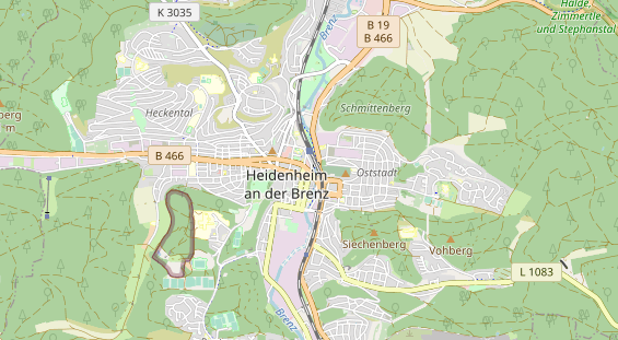 Excursiebestemming op kaart