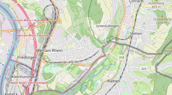 Destinazione dell'escursione sulla carta