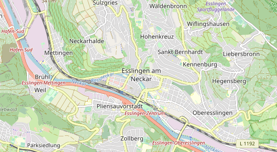 Excursiebestemming op kaart