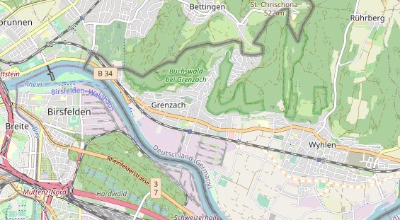 Destination d'excursion sur la carte