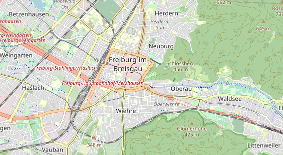 Excursiebestemming op kaart