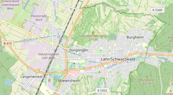 Excursiebestemming op kaart