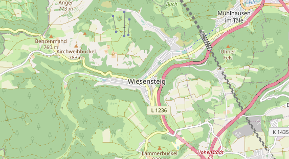 Destinazione dell'escursione sulla carta