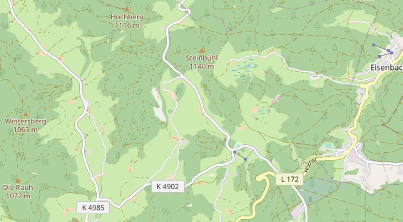 Excursiebestemming op kaart