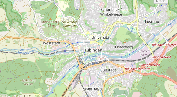 Excursiebestemming op kaart