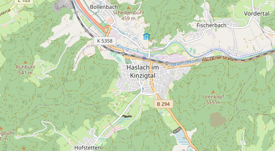 Excursiebestemming op kaart