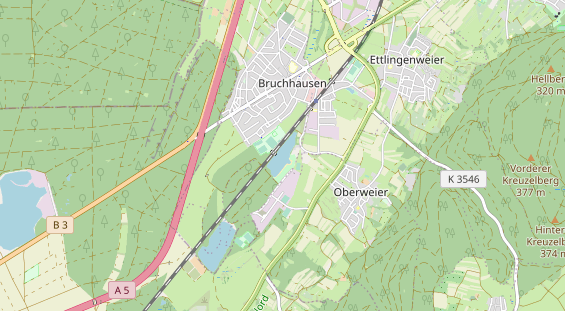 Excursiebestemming op kaart