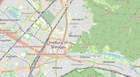 Excursiebestemming op kaart