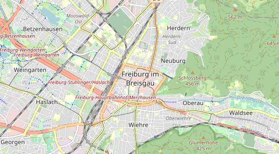 Excursiebestemming op kaart