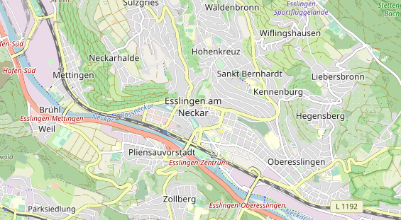 Excursiebestemming op kaart