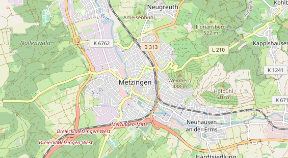 Destinazione dell'escursione sulla carta