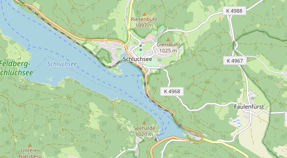 Destinazione dell'escursione sulla carta