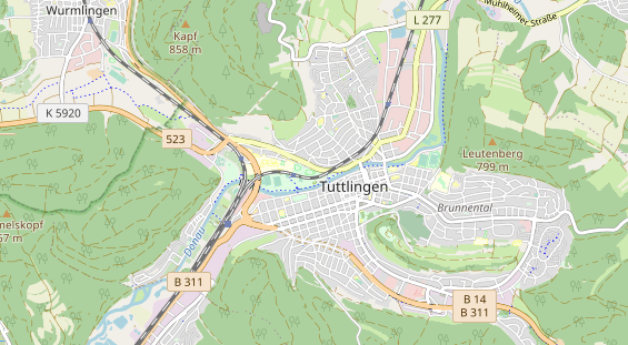 Destinazione dell'escursione sulla carta