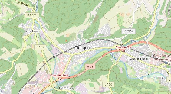 Excursiebestemming op kaart