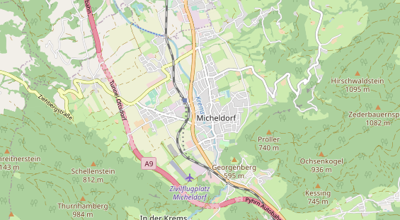 Destinazione dell'escursione sulla carta