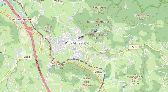 Destinazione dell'escursione sulla carta