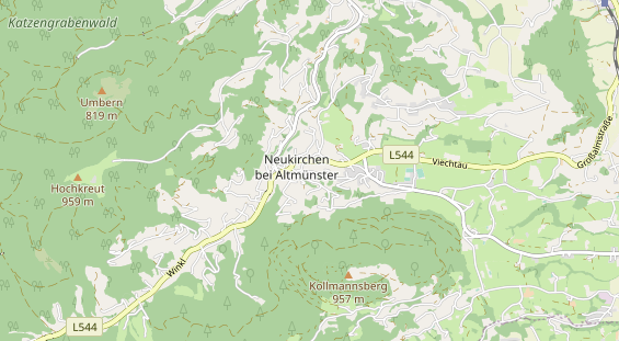 Destinazione dell'escursione sulla carta