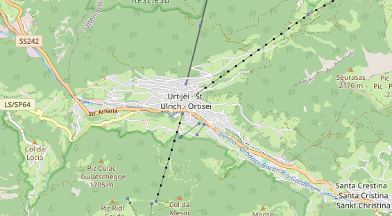 Destination d'excursion sur la carte