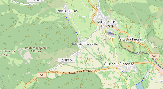 Destination d'excursion sur la carte