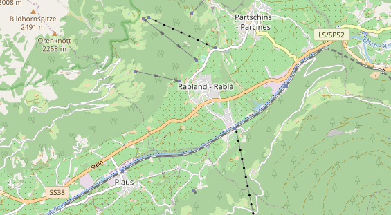 Destination d'excursion sur la carte
