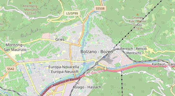 Destinazione dell'escursione sulla carta