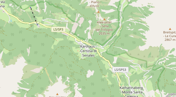 Destination d'excursion sur la carte