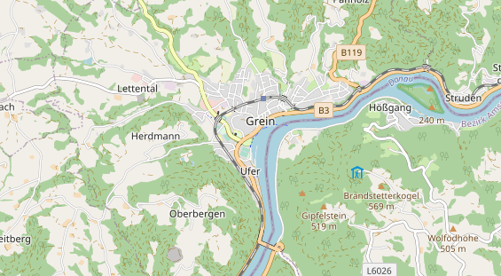 Excursiebestemming op kaart