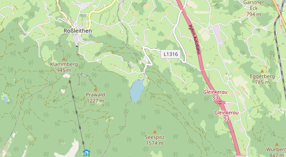 Destinazione dell'escursione sulla carta