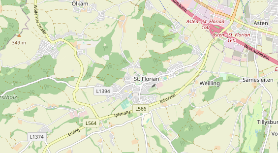 Excursiebestemming op kaart