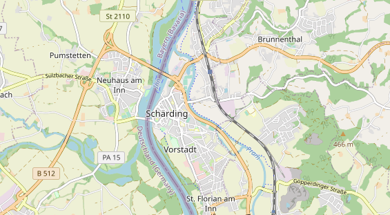 Excursiebestemming op kaart