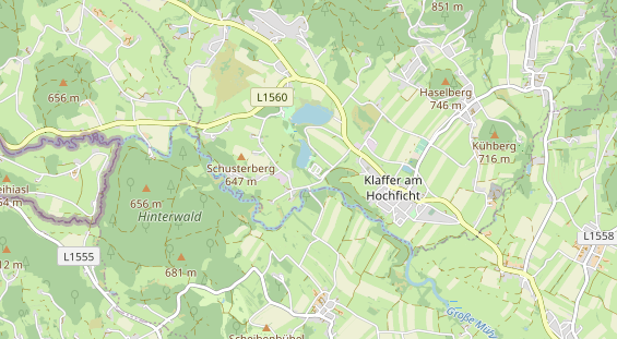 Destinazione dell'escursione sulla carta