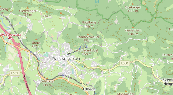 Destination d'excursion sur la carte