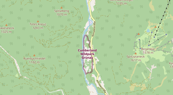 Destinazione dell'escursione sulla carta