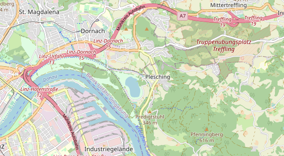 Destination d'excursion sur la carte