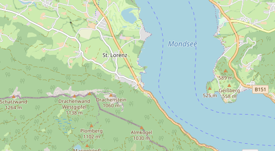 Destinazione dell'escursione sulla carta