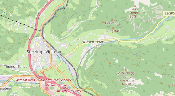 Destination d'excursion sur la carte