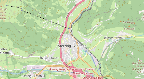 Destination d'excursion sur la carte