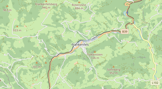 Excursiebestemming op kaart