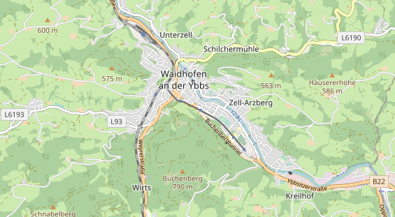 Destinazione dell'escursione sulla carta