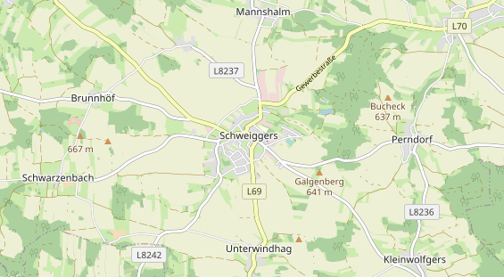 Destinazione dell'escursione sulla carta