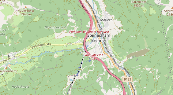 Destinazione dell'escursione sulla carta