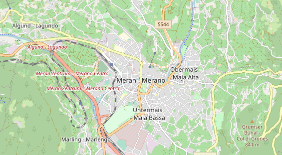 Excursiebestemming op kaart