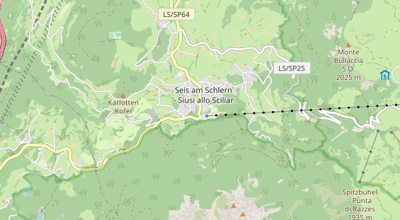Excursiebestemming op kaart