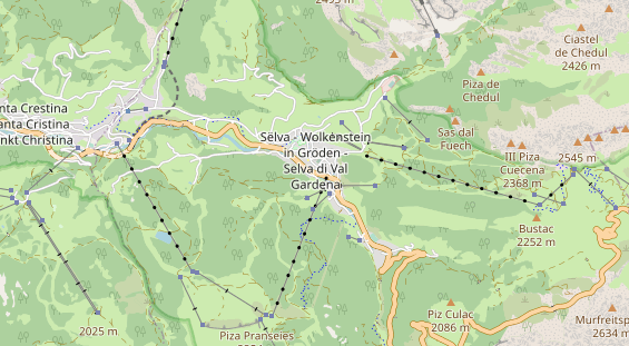 Excursiebestemming op kaart