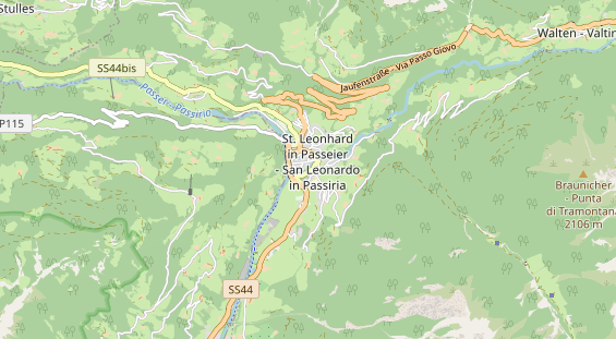 Excursiebestemming op kaart