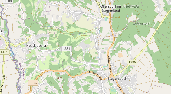 Excursiebestemming op kaart