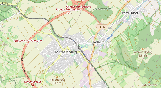 Excursiebestemming op kaart