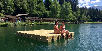 Ausflug mit Kindern - Kinderwagen: vollständig geeignet - Winklern (Winklern) - Badeinsel neu seit 2018 - Naturbadesee Tristacher See