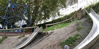 Ausflug mit Kindern - Themenschwerpunkt: Abenteuer - Sankt Leonhard (Grödig) - Spielplatz Franz-Josef-Kai
